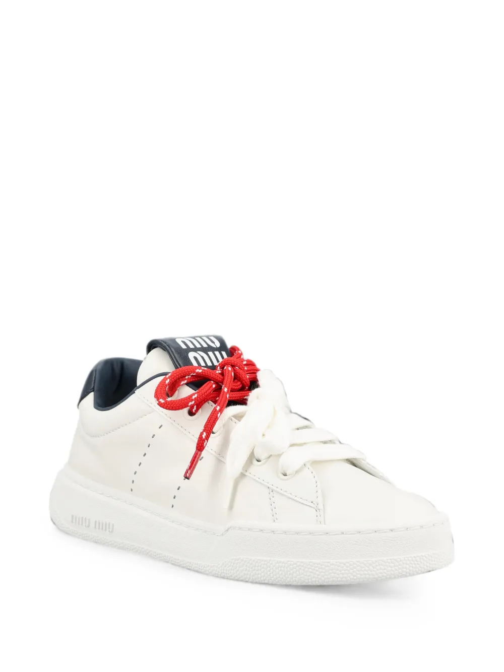 Miu logo-print sneakers Wit