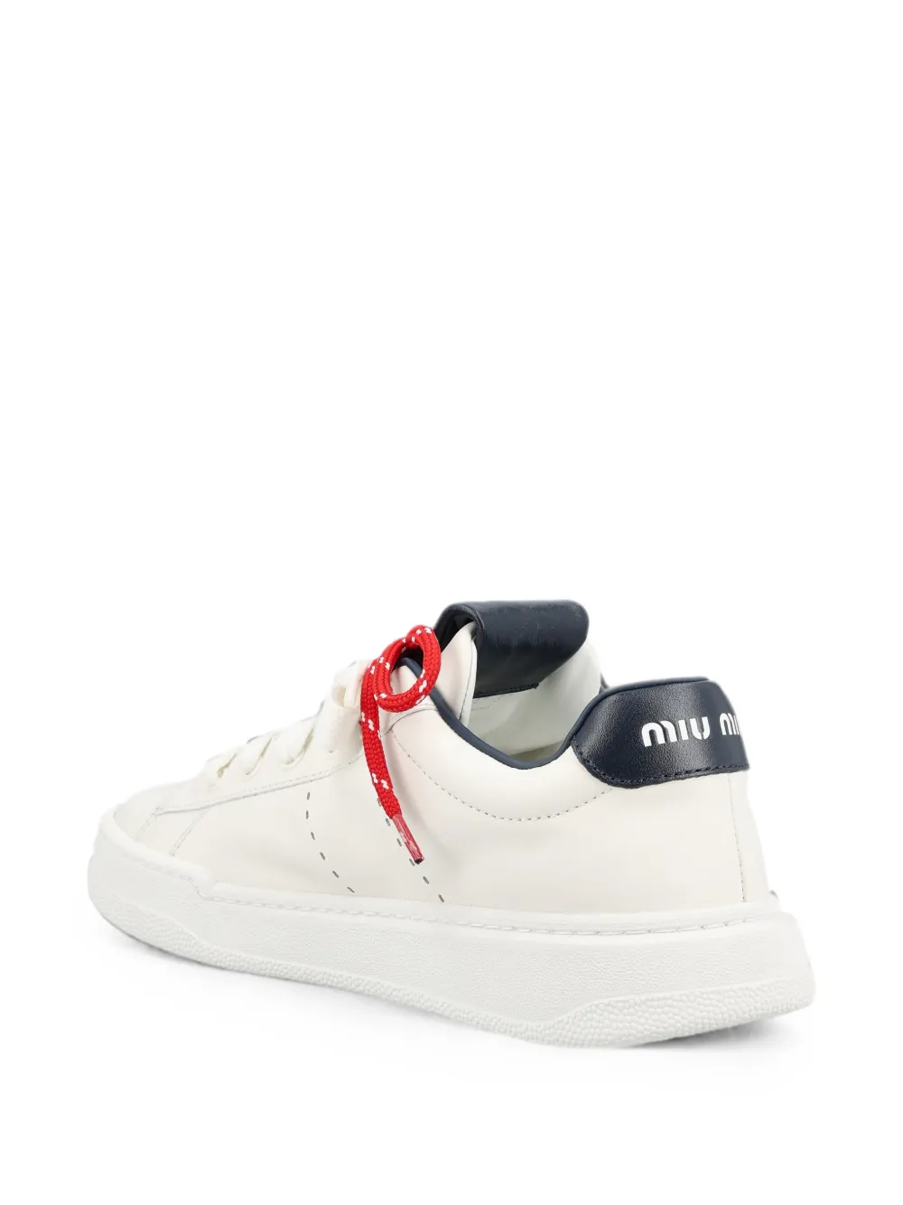 Miu logo-print sneakers Wit