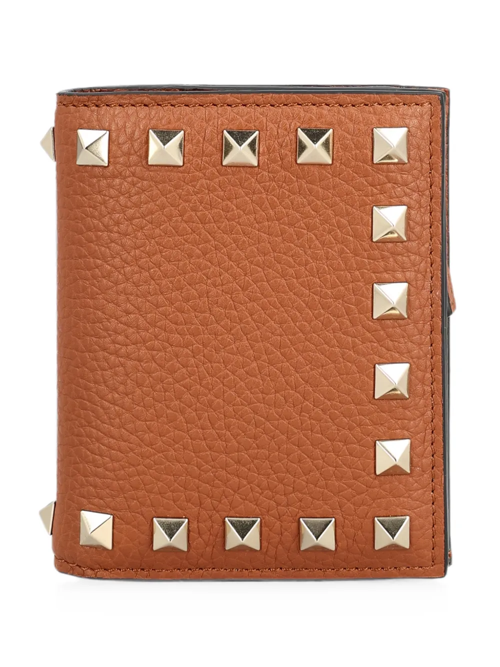 Valentino Garavani Rockstud Bifold Wallet In Orange