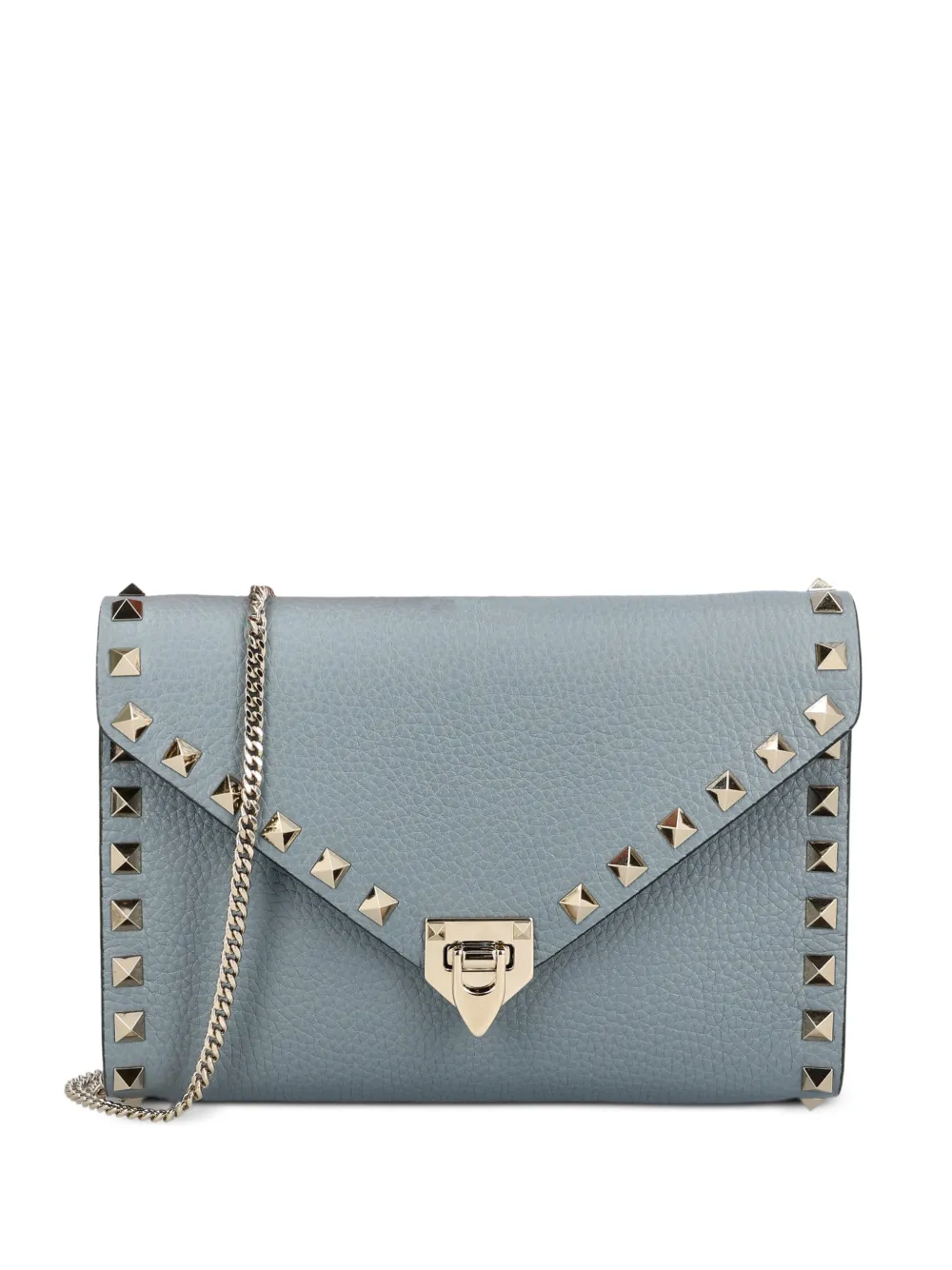 Valentino Garavani Rockstud pebbled mini bag - Blu