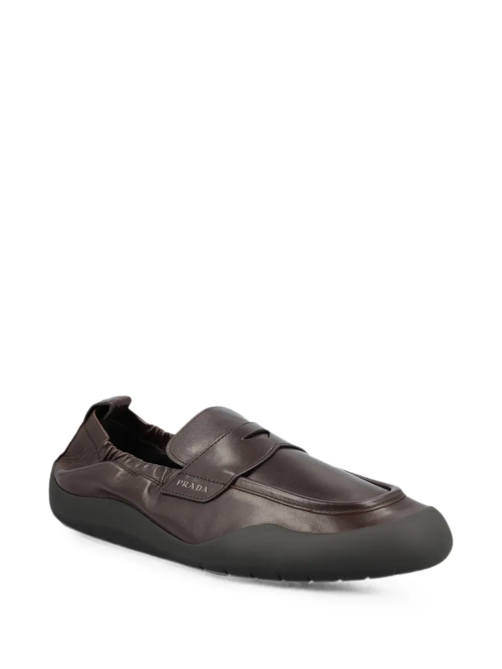 Prada leather penny-slot sneakers Bruin