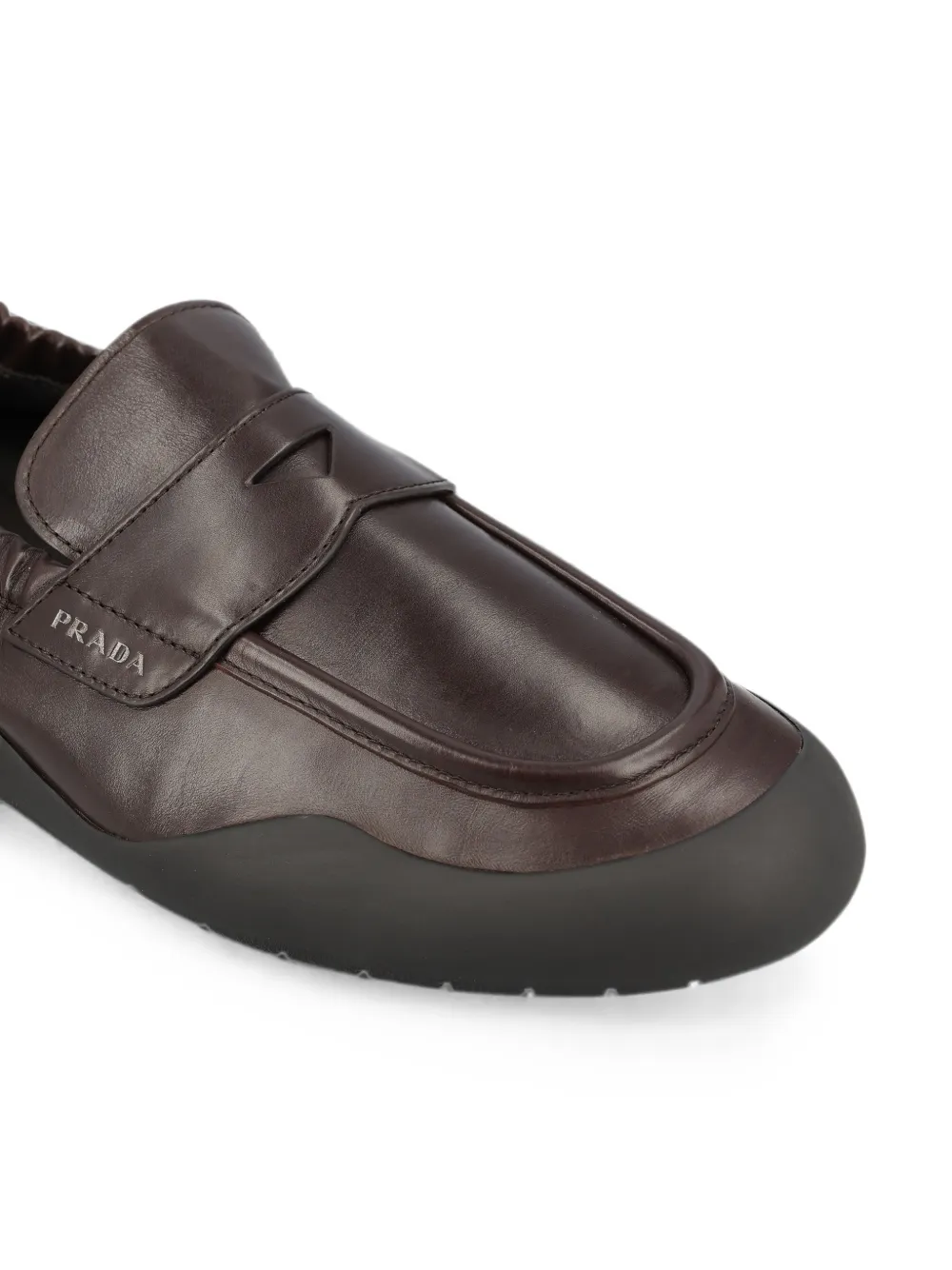 Prada leather penny-slot sneakers Bruin
