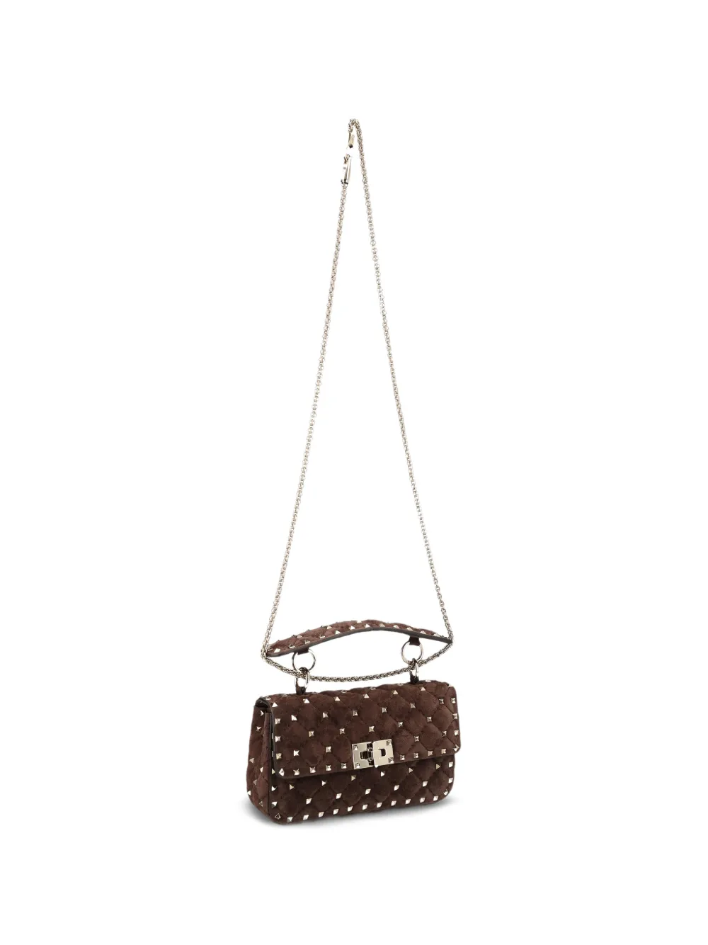 Valentino Garavani Borsa a spalla Rockstud - Marrone