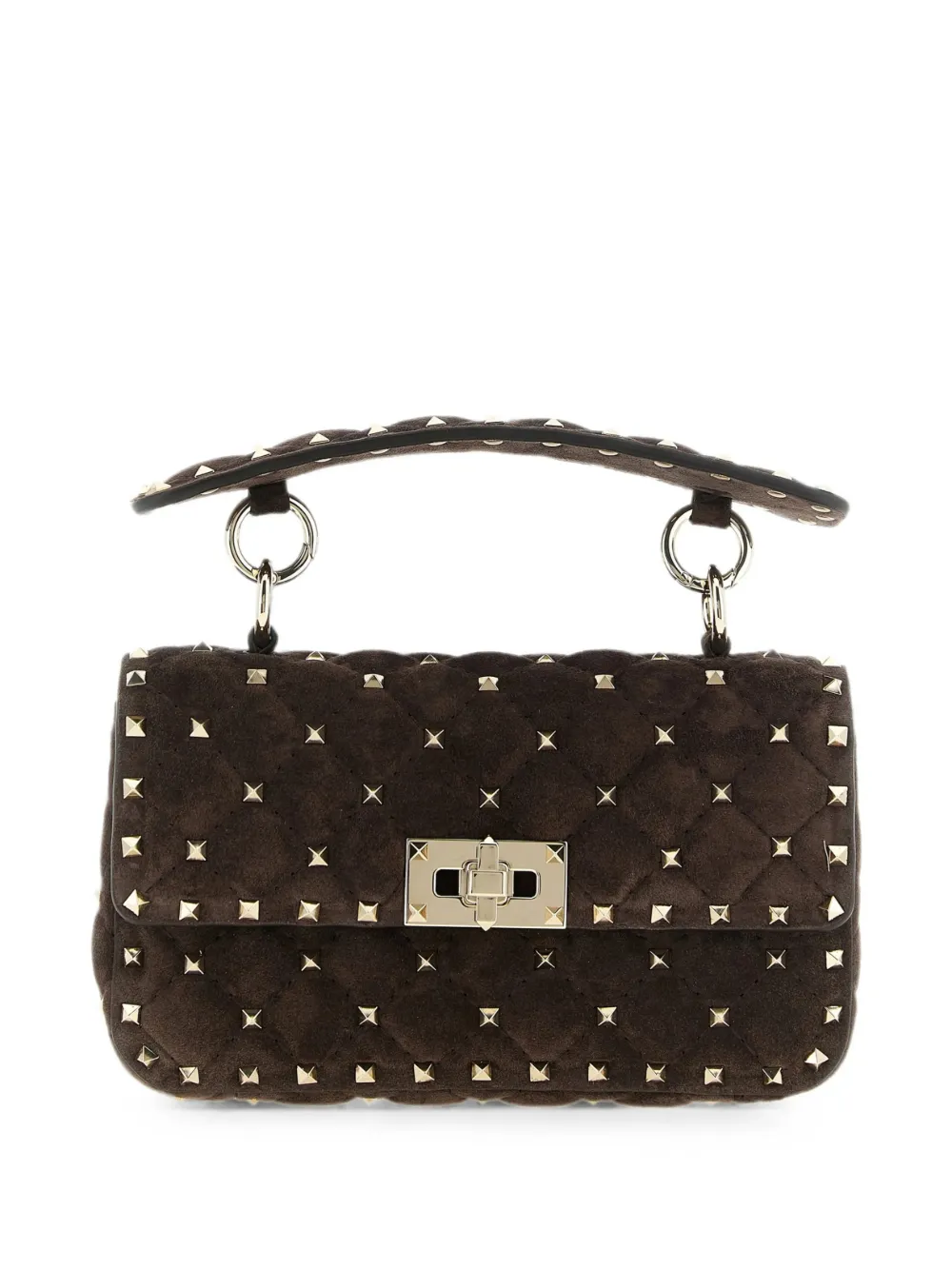 Valentino Garavani Borsa a spalla Rockstud - Marrone