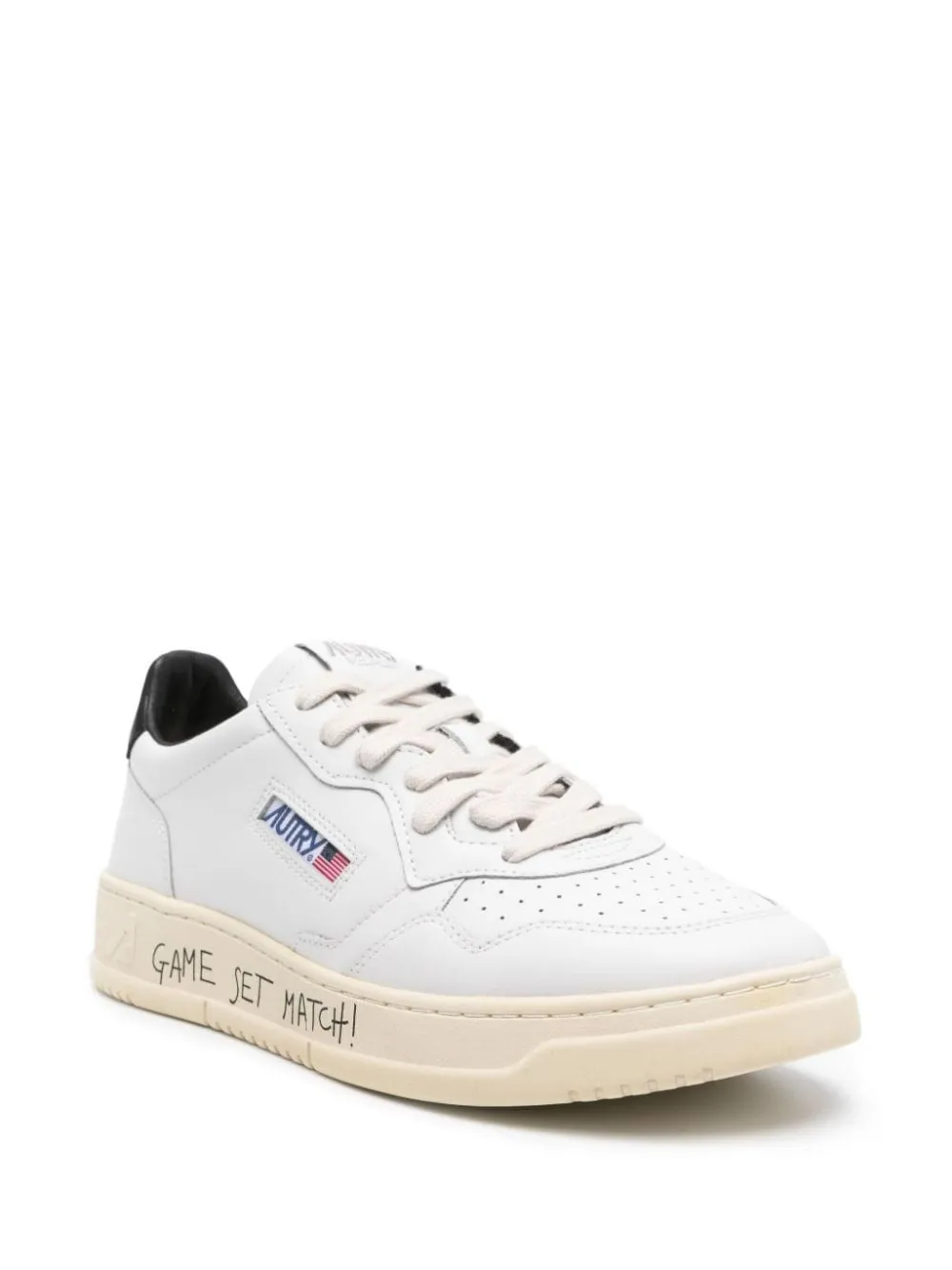 Autry Medalist perforated leather sneakers Wit