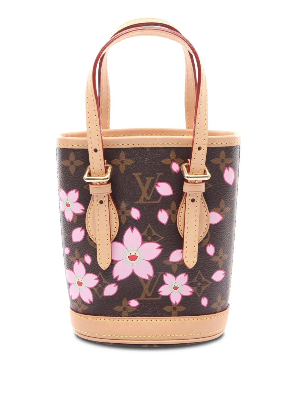 Louis Vuitton Pre-Owned 2010-2026 Takashi Murakami Cherry Blossom Nano-Beuteltasche mit Monogramm - Braun