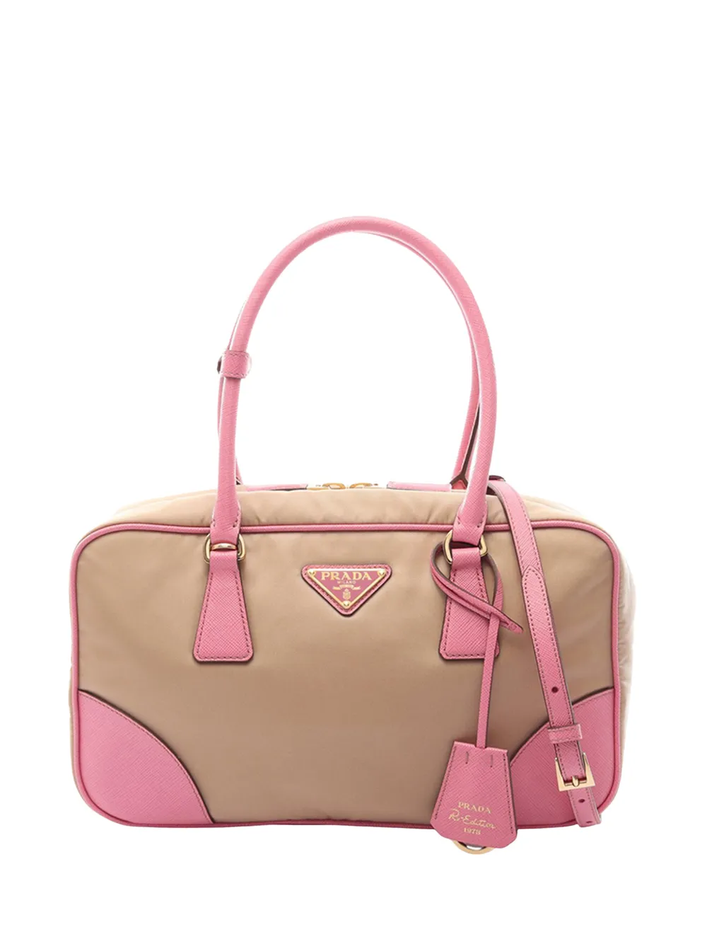 Prada Pre-Owned Borsa a tracolla Re Edition 1978 in Re Nylon con finiture in pelle Saffiano 1978 2013-2026 - Toni neutri