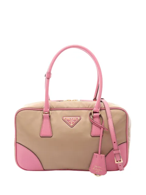 Prada Pre-Owned 2013-2026 Saffiano Trimmed Re Nylon Re Edition 1978 Satchel handbag