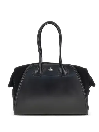 Vivienne Westwood Orb-plaque Panelled Shoulder Bag | Black | FARFETCH
