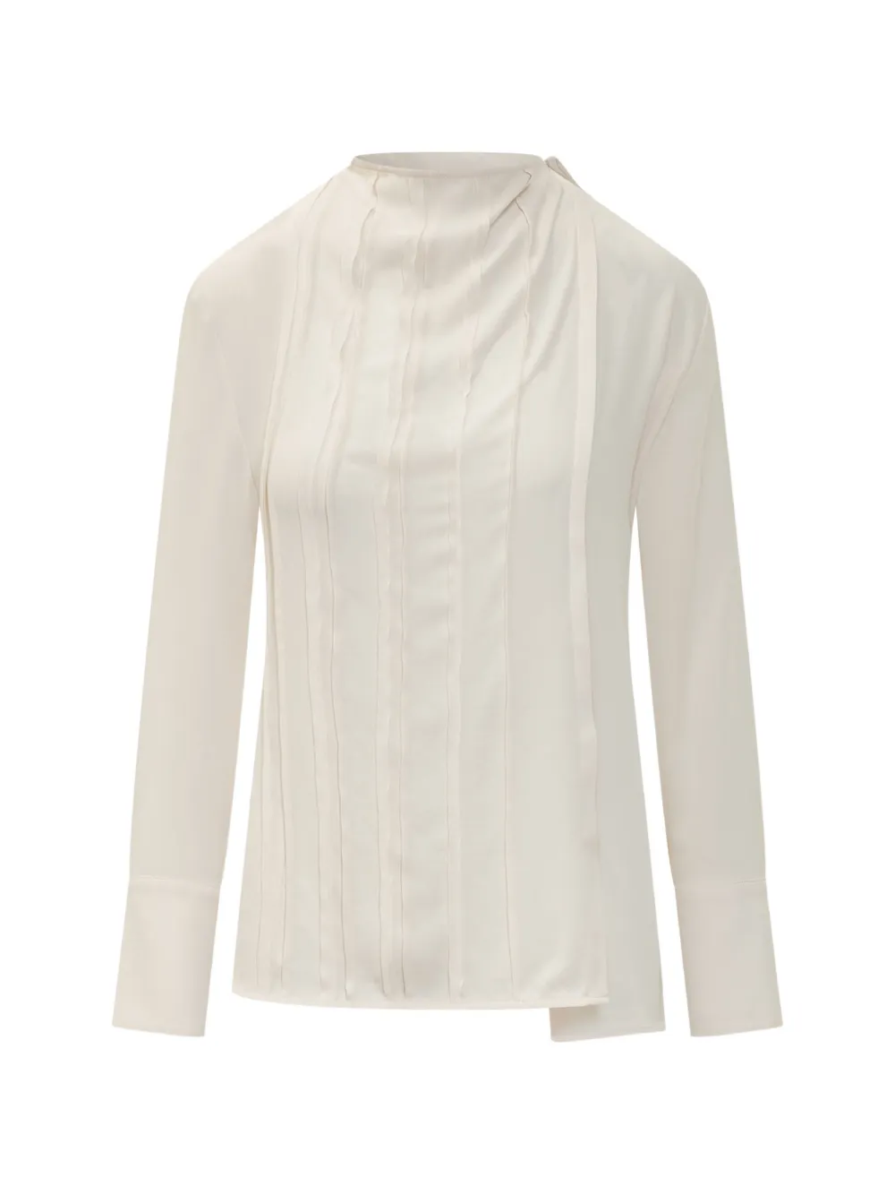 Victoria Beckham seam-detail long-sleeve blouse - Bianco