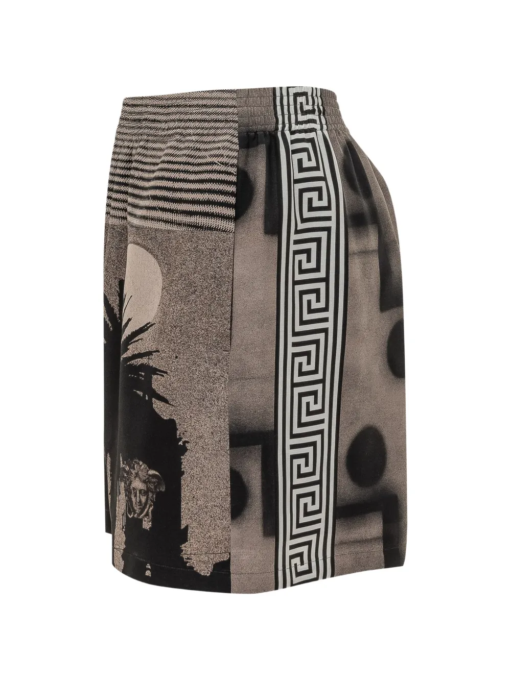 Versace Sunset Palms shorts met Greca-print Beige