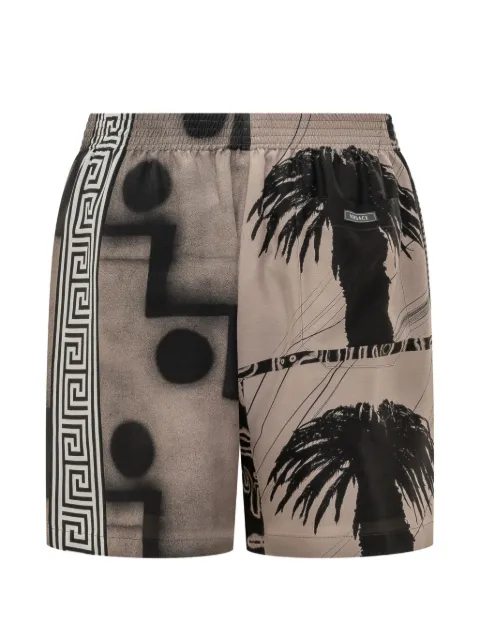 Versace Greca-print Sunset Palms shorts