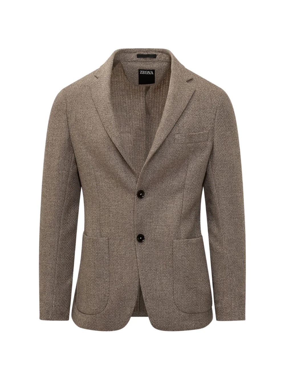 Zegna single-breasted notched-lapels jacket Bruin