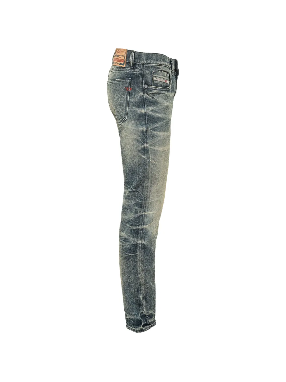 Diesel D-Strukt gerafelde jeans Blauw