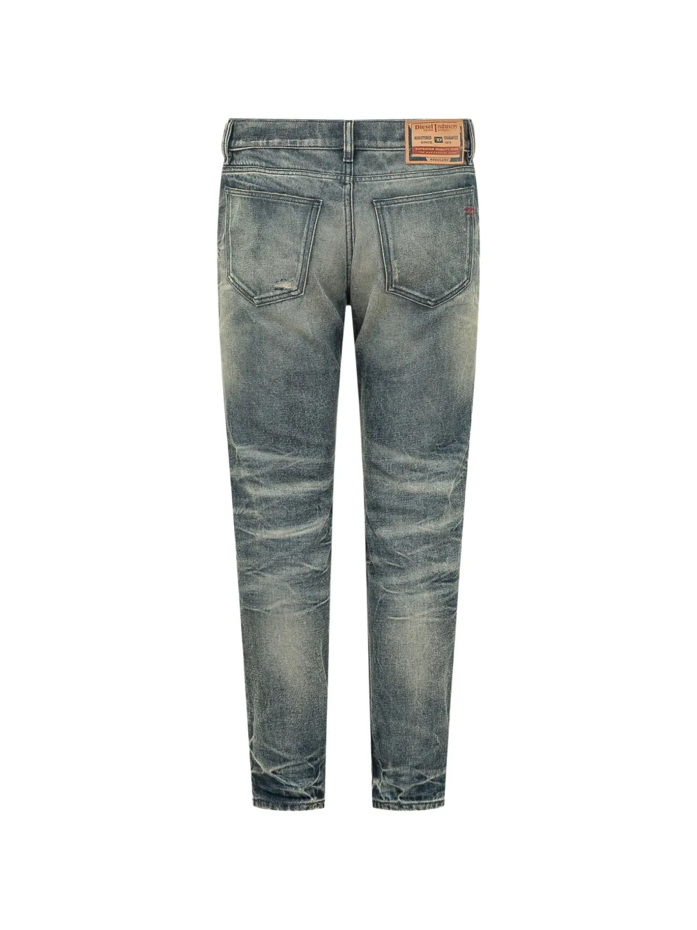 Diesel D-Strukt gerafelde jeans Blauw