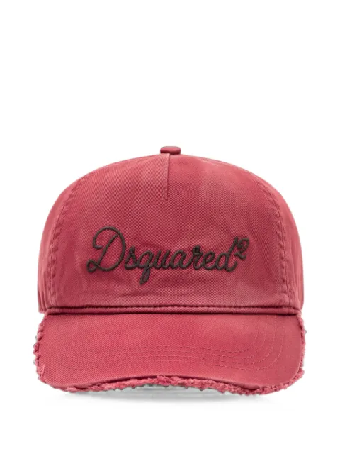 DSQUARED2 logo-embroidered distressed baseball cap