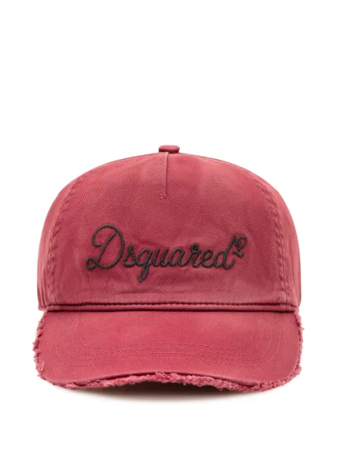 DSQUARED2 logo-embroidered distressed baseball cap