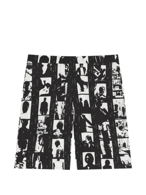Givenchy bermuda shorts with photographic negative print