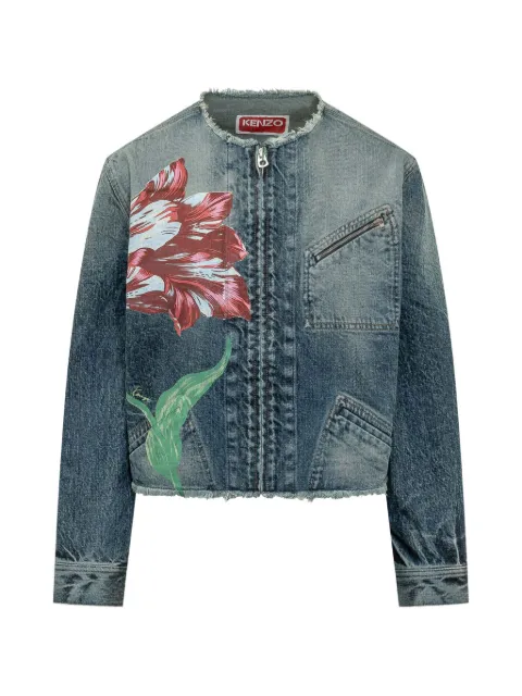 Kenzo Tulip floral-print denim jacket