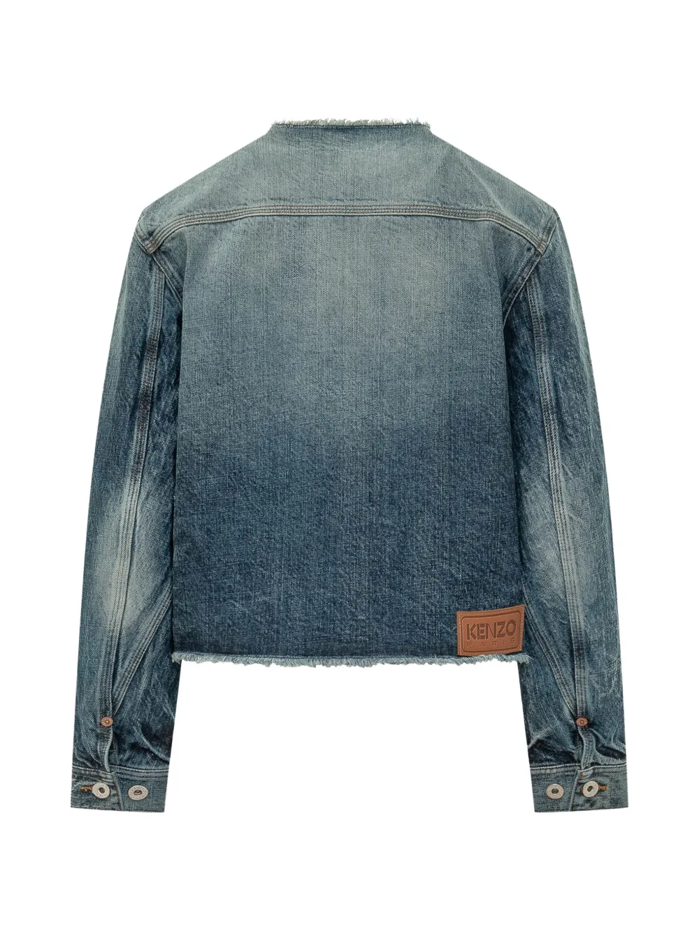 Kenzo Tulip denim jack met bloemenprint Blauw