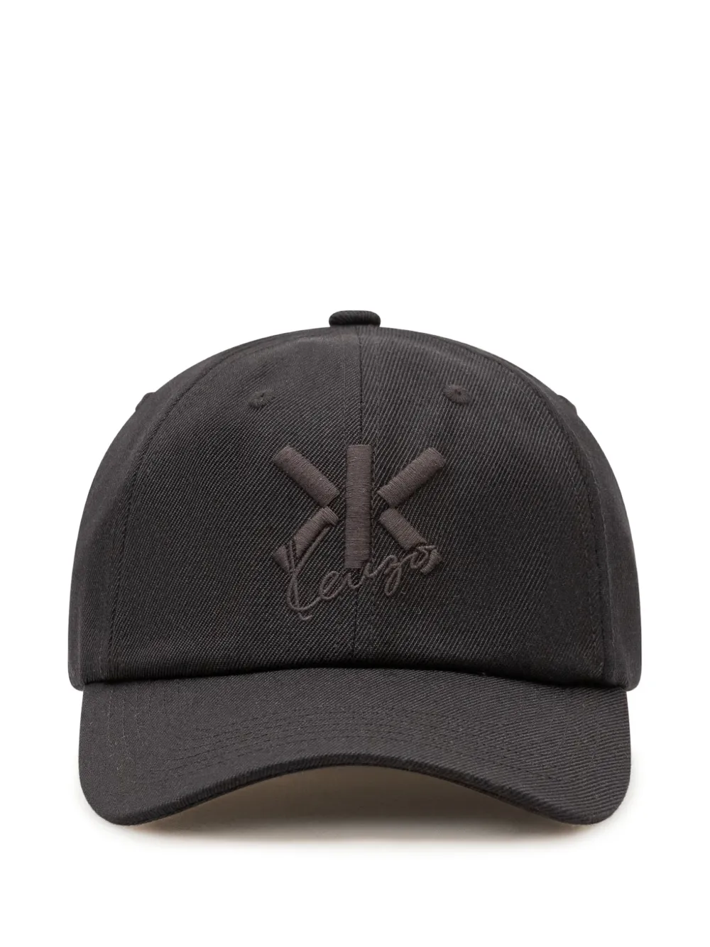 Kenzo Double K embroidered logo cap Zwart