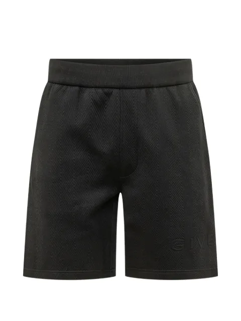 Givenchy herringbone-pattern logo-embroidered shorts