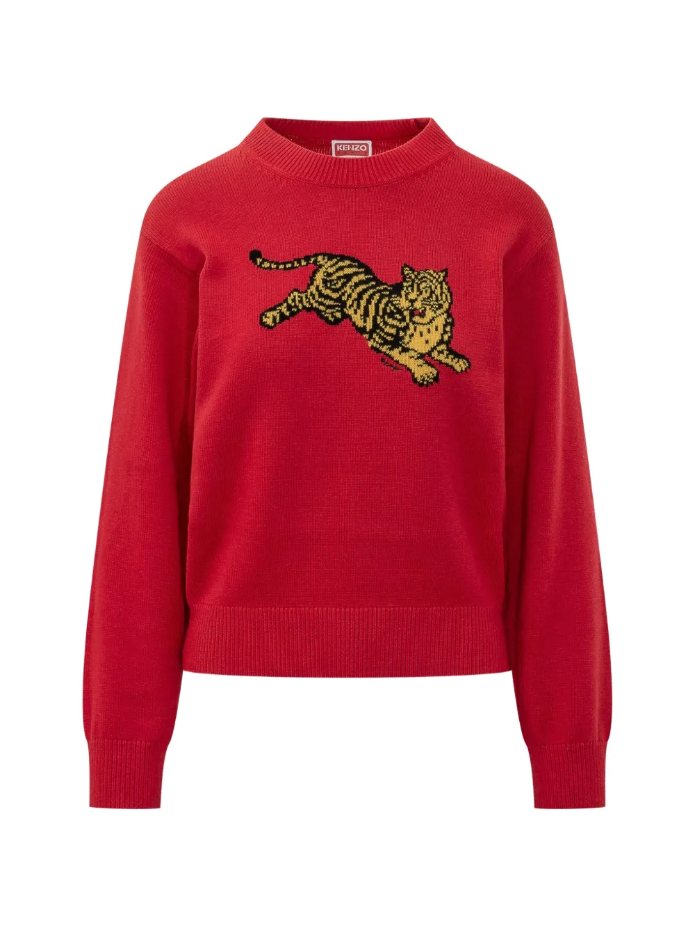 Kenzo Jumping Tiger cotton wool sweater - Rosso