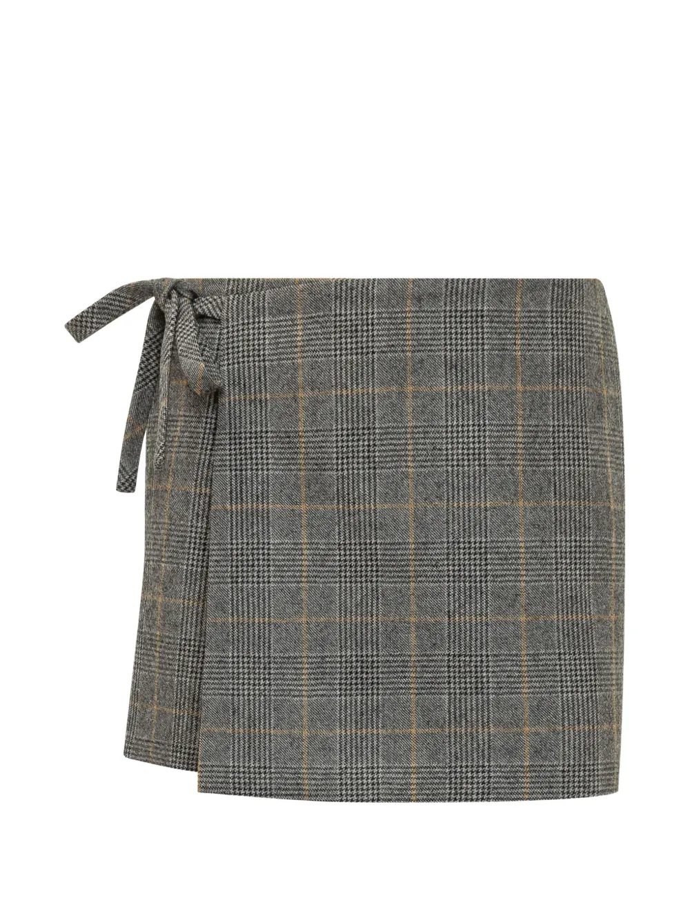 Kenzo check wrap mini skirt - Grigio