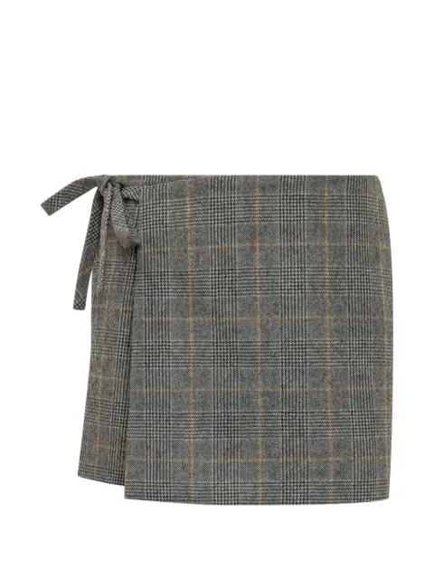 Kenzo check wrap mini skirt