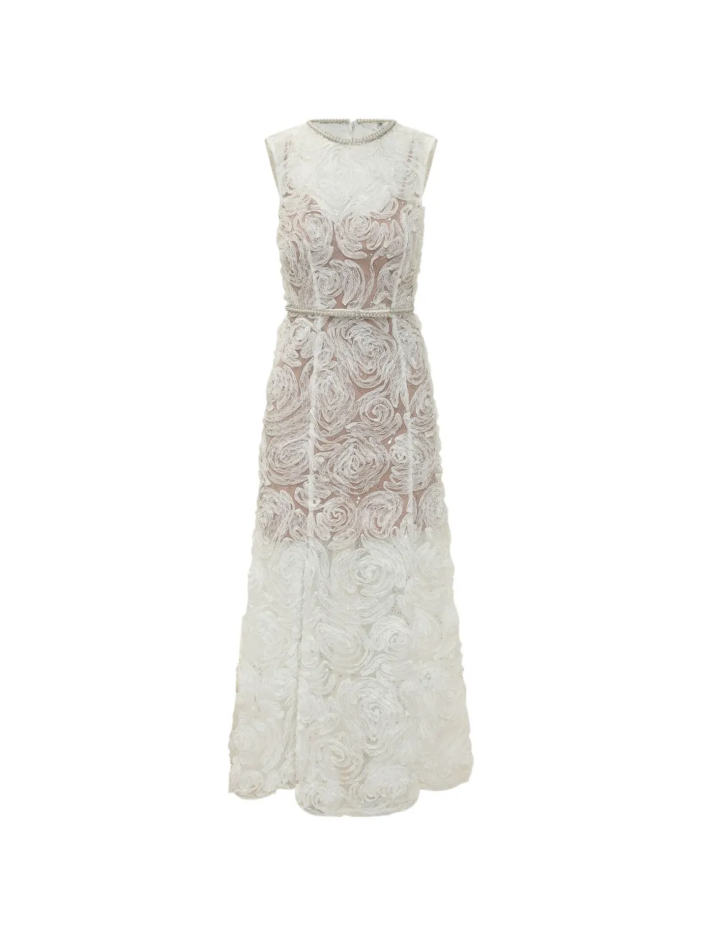 Self-Portrait lace midi dress - Bianco