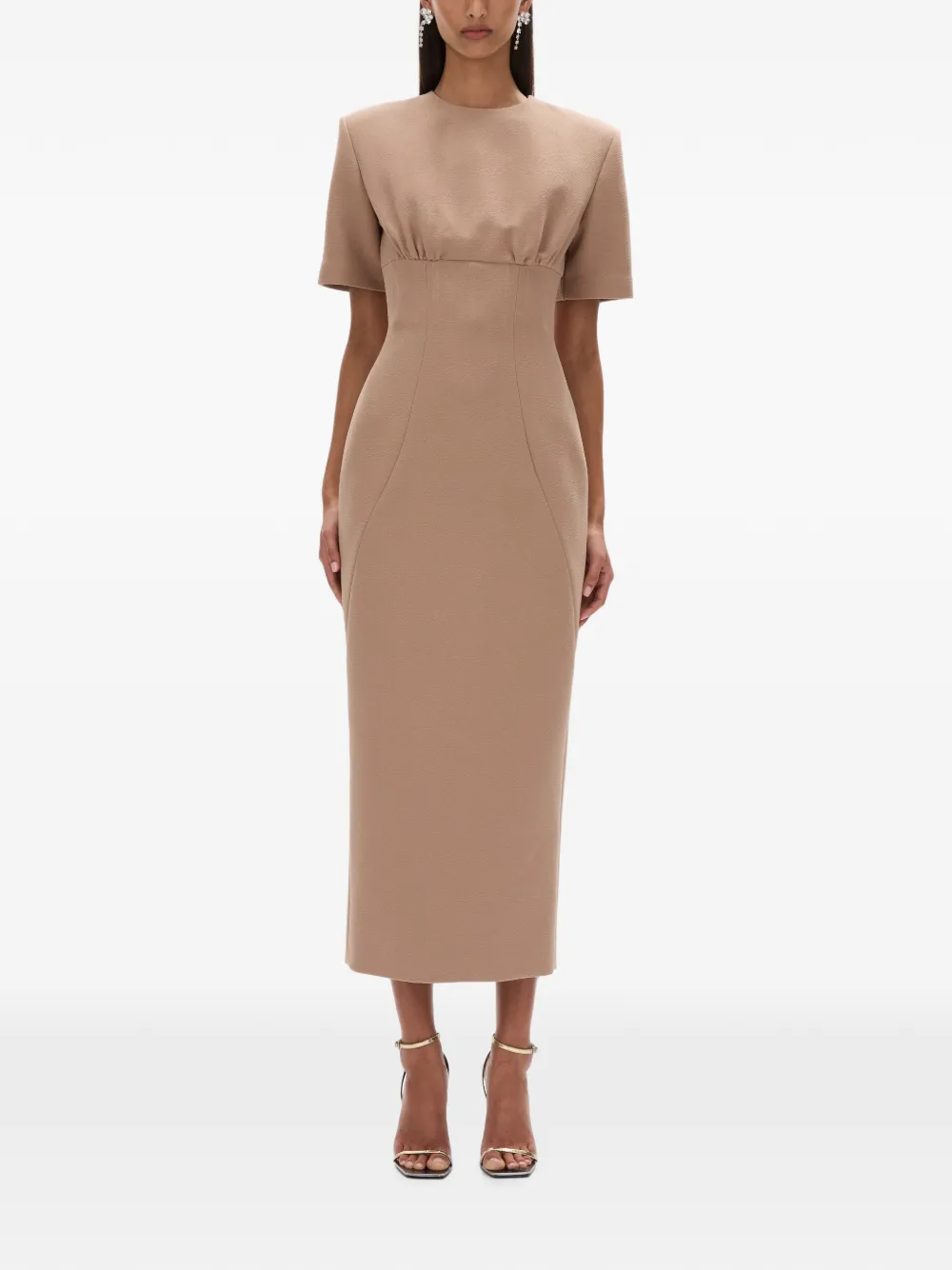 Rachel Gilbert Dover short-sleeve midi dress - Braun