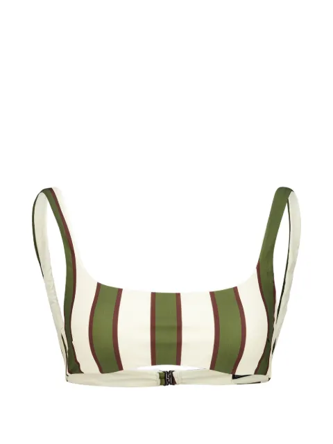 Haight Thidu striped straight-neck bikini top