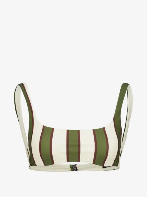 Haight Thidu striped straight-neck bikini top