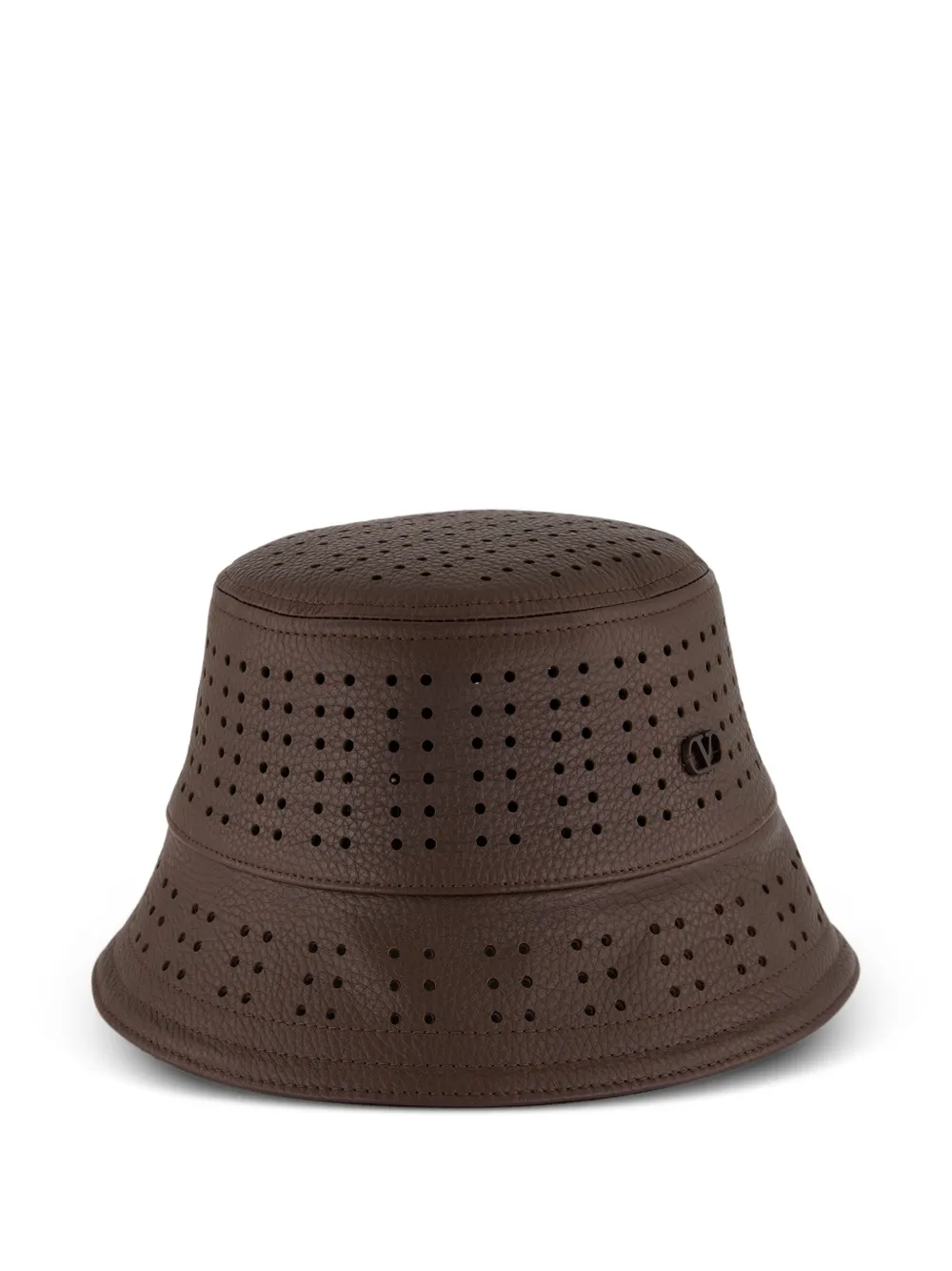 Valentino Garavani VLogo Signature perforated bucket hat - Braun