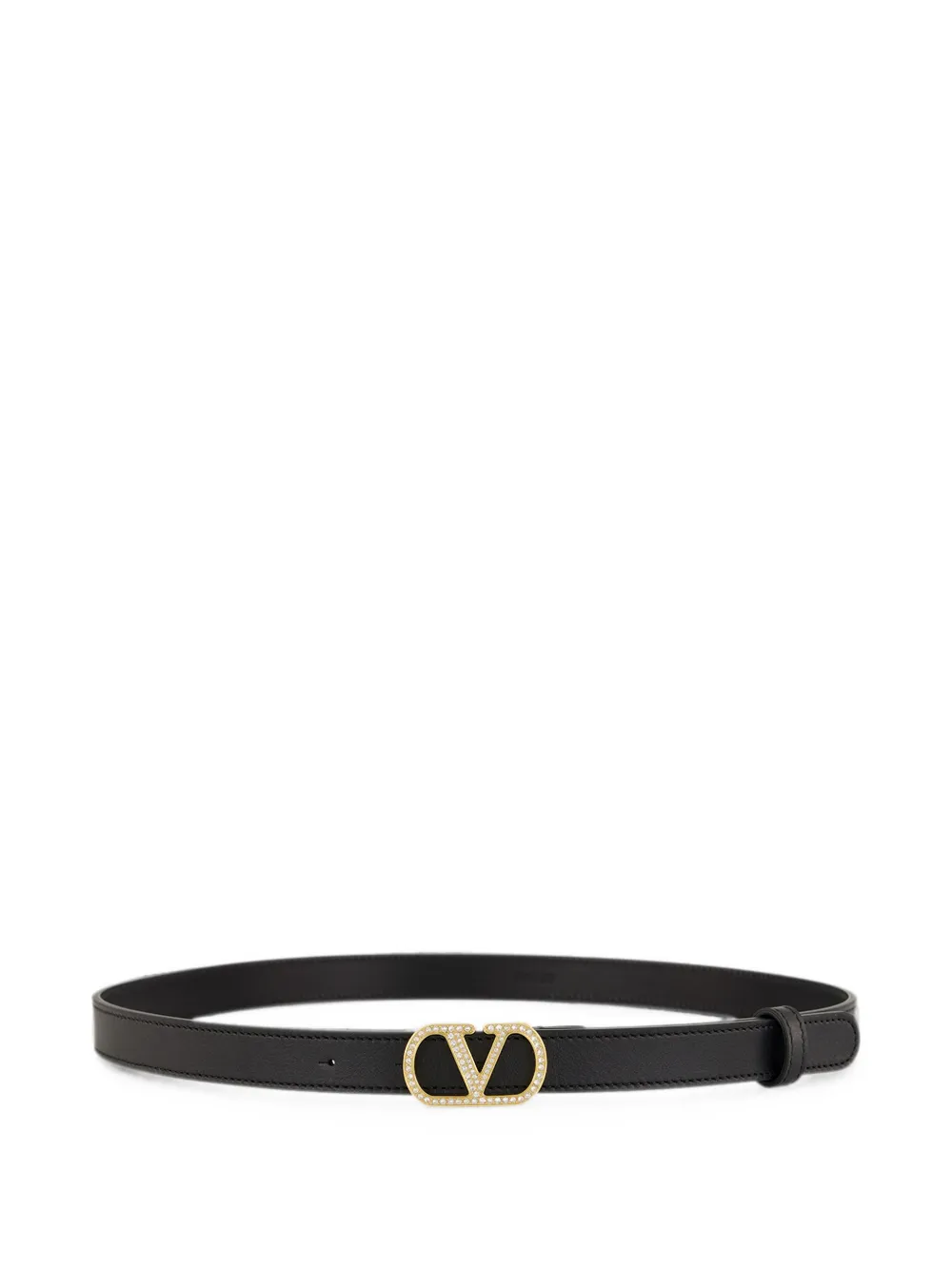 Valentino Garavani VLogo Signature crystal-embellished belt - Black