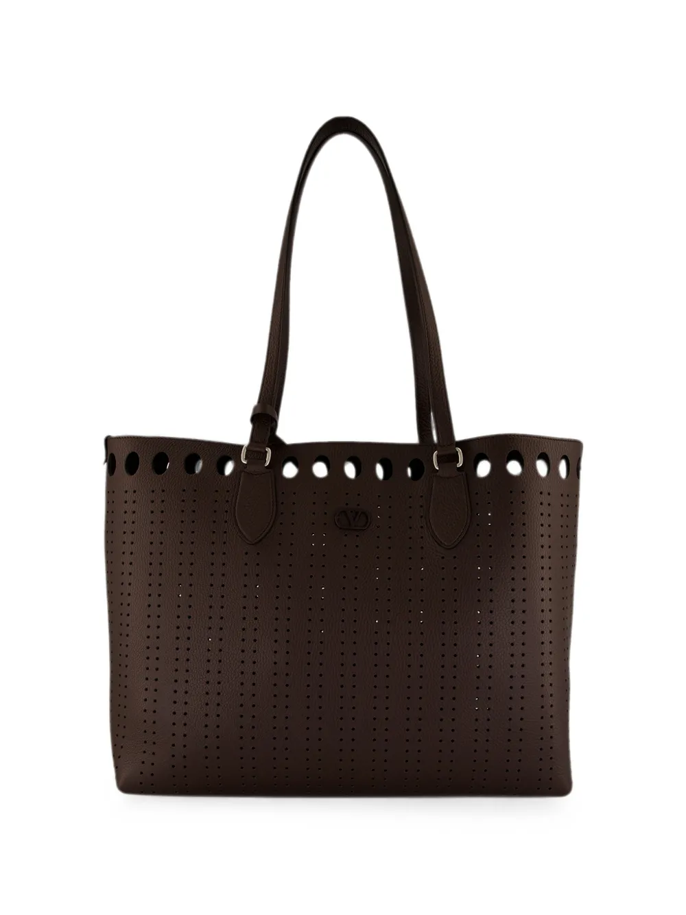 Valentino Garavani VLogo Signature shopper met geperforeerde details Bruin
