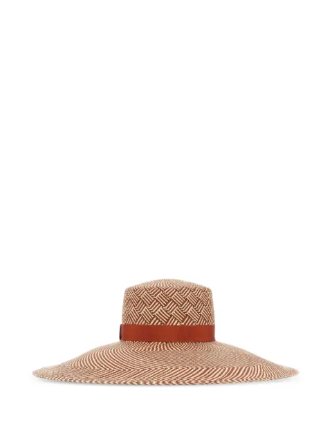 Agnona woven wide-brim hat
