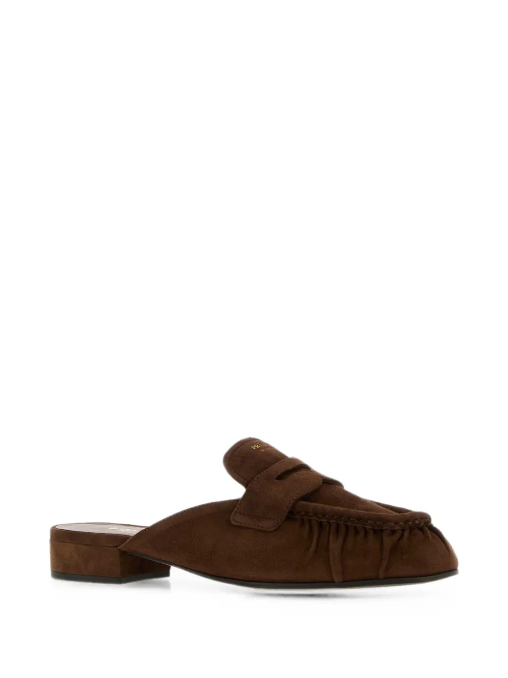 Prada ruched penny loafers Bruin