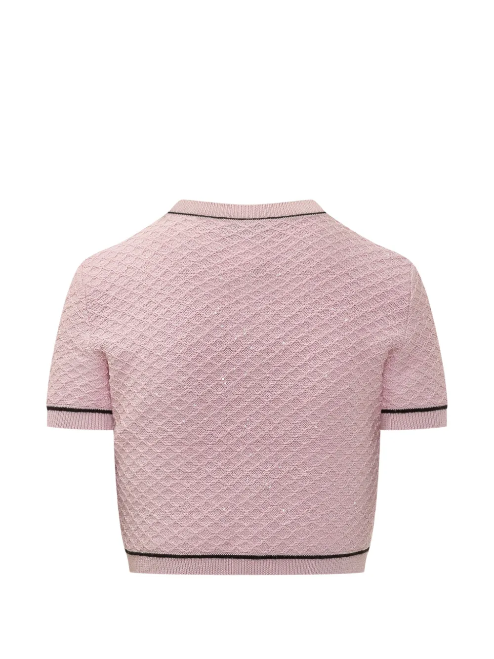 Self-Portrait Cropped vest met bloemknoop Roze