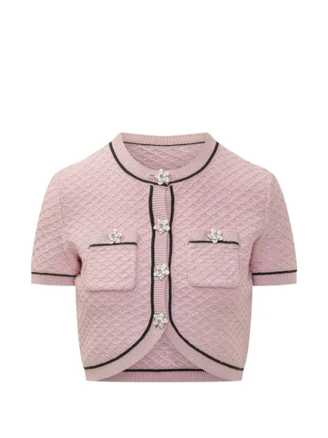 Self-Portrait short-sleeve cardigan