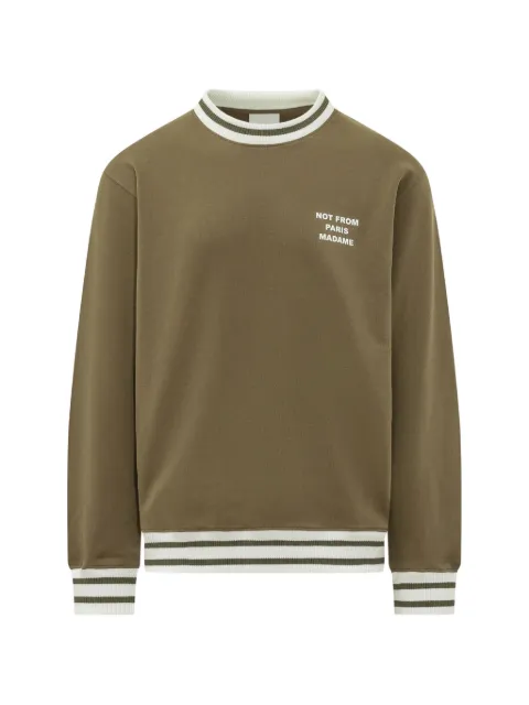 Drôle De Monsieur logo-print striped-trim sweatshirt