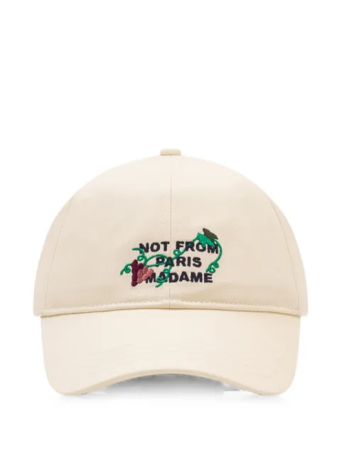 Drôle De Monsieur vine-embroidered cap