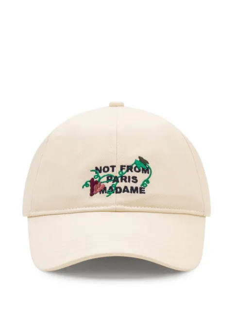 Drôle De Monsieur vine-embroidered cap