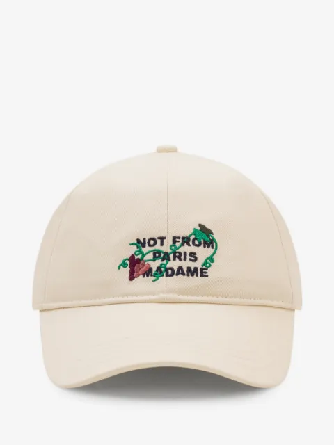 Drôle De Monsieur vine-embroidered cap