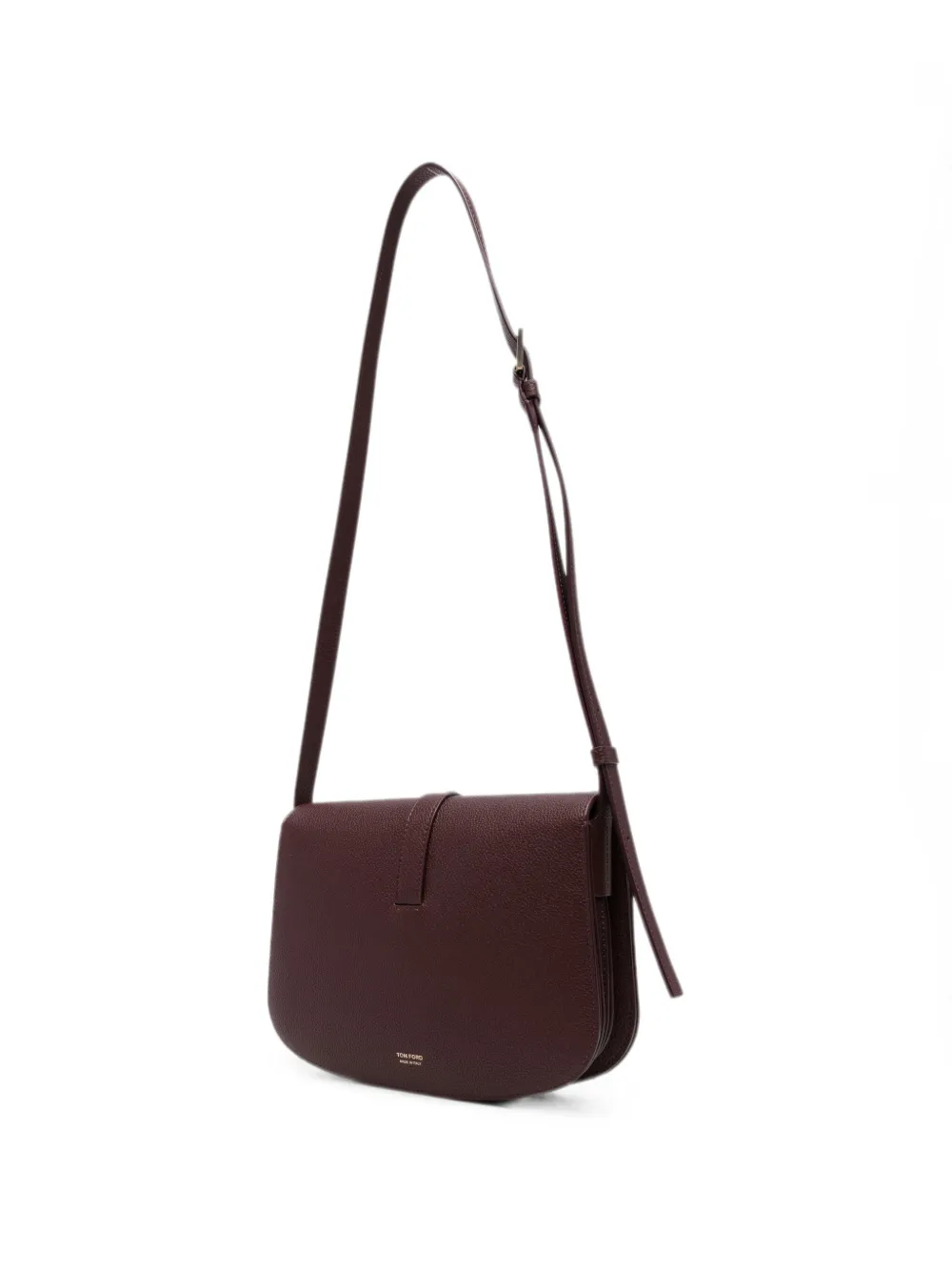 TOM FORD T-logo schoudertas van bewerkt leer Rood