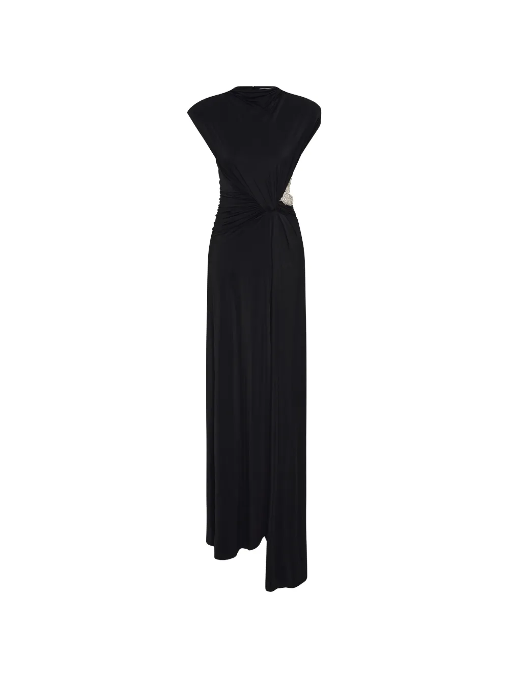 Rachel Gilbert Rico crystal-embellished gathered gown - Black