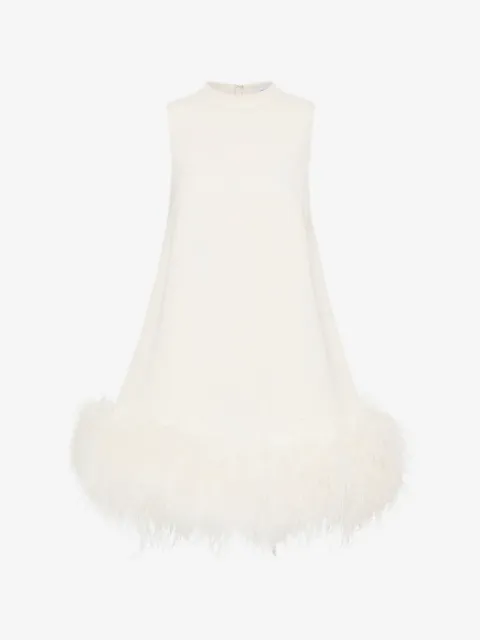 Rachel Gilbert Link feather-trim mini dress