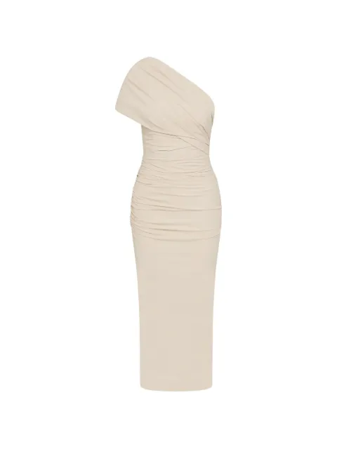 Rachel Gilbert Clay one-shoulder ruched midi dress