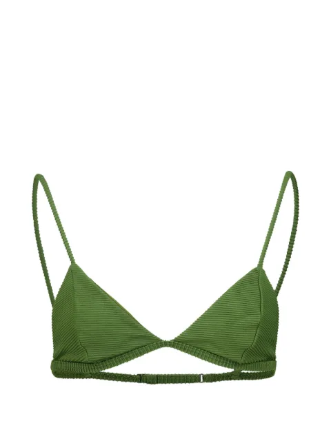 Haight top de bikini tejido de canalé Lari