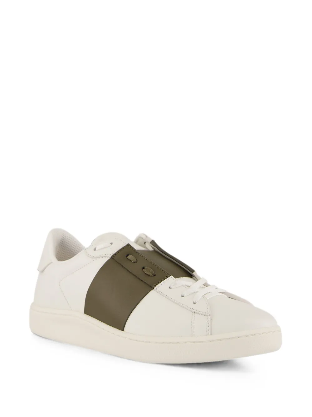 Valentino Garavani VLogo Signature panelled leather sneakers Wit